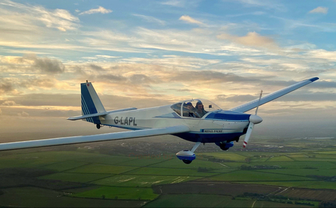 Motorglider close up