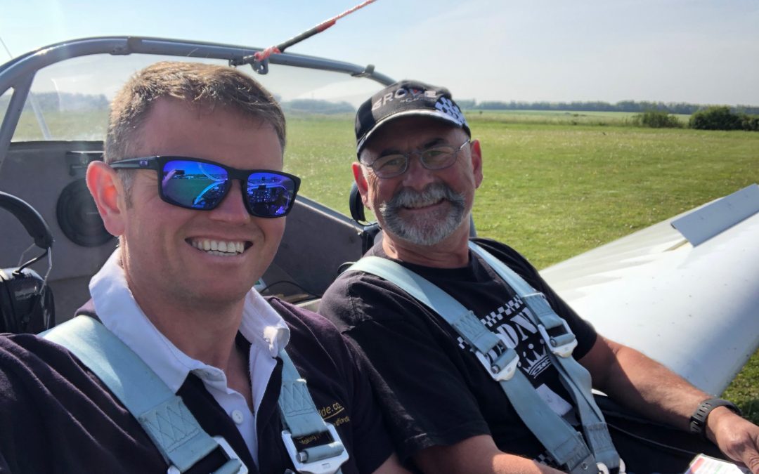 flight instructor and student